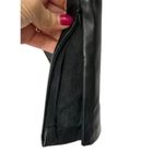 ZARA  Black Faux Leather High Waisted Pants with Zip Hem Women's Sz Medium Photo 4