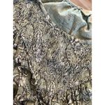 Lucky Brand Womens Green Short Sleeve Floral Knit Baby Doll Top Size Small Photo 5