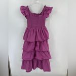 Cleobella ‎ Kaiya Midi Tiered Smocked Cotton Dress in Azalea Pink Size M Photo 2
