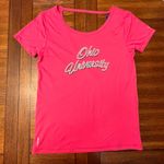 Champion NWT  Powertrain Hot Pink OU Ohio University Back Cut Out Shirt Medium Photo 6