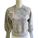 Veronica Beard Adelaide Crew Neck Full Sleeve Sweater S Merino wool/ Alpaca Gray Photo 0