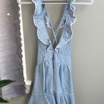 V neck Knot Style Sleeveless Dress Blue Size XS Photo 3