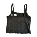 American Eagle  Ribbed Tank Top Charcoal Gray Zip Front Cropped Women's S Photo 1