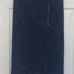 Free People Navy & White Space Dye Long Pencil Skirt with zippered slit Photo 0