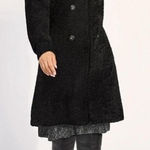 CAbi  Women's Black Faux Suede Lining Teddy Bear Sherpa Overcoat Size Large 4622 Photo 0