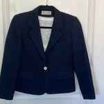 Evan Picone Vintage Evan-Picone Petite Navy Blue Wool Blazer 6 Photo 0