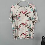 Liv Los Angeles Lightweight Crewneck Top w/ Embroidered Floral Vine Plus Size 2X Photo 6