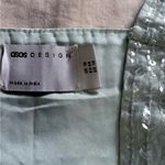 ASOS DESIGN square neck embellished wave mini dress in blue Photo 6