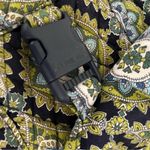 Vera Bradley Messenger Bag Cambridge Pattern Black Green White Adjustable Strap Photo 8