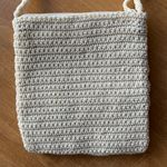 Vintage Square Beaded Woven Crossbody Bag, Cream Photo 6