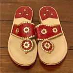 Jack Rogers Jacks Sandals Garnet & Gold Sz 6 Photo 2