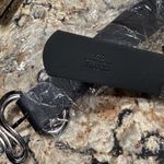 Snake Belt Buckle Black Leather Fashion Belt 43” for waist size 32 Photo 2