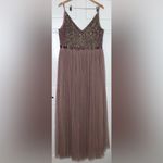 Anthropologie BHLDN  Avery Beaded Sequins
Maxi Dress Size 2 bridesmaid Photo 2