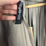 DO+BE NWT  Taupe drop waist tie neck long sleeve mini dress size medium Photo 7