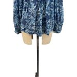 Free People Cool Meadow Printed Top Denim Combo Blue Floral Size XS Photo 6