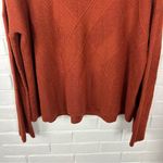 Smartwool Burnt Orange Merino Wool Blend Cable Knit Sweater Size L Photo 3
