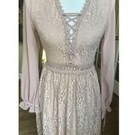 Topshop Lace Detail Mini Tie Dress Women's Size 4 Photo 2