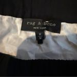 Rag and Bone  Falvia Eyelet Off Shoulder Top Women’s Size Medium Black White‎ Photo 3