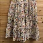 Evereve  Size XS Lizzy Floral Eyelet Midi Button Spaghetti Strap Dress Photo 3