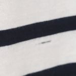 Old Navy Black & Ivory Stripe 3/4 Sleeve with Tie Detail Top Size M Photo 11