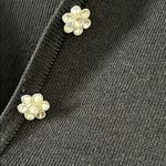 Talbots  Black Fitted 3/4 Sleeve V-Neck Sweater Photo 4