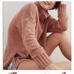 Aerie Camel Brown Chenille Knite Turtneck Oversized Sweater size Xs fits very la Photo 0