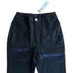 Nasty Gal  - Faux Leather Star Bum Flare Pants in Black & White Photo 1