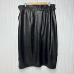 Eloquii Black Faux Leather Pencil Skirt Stretchy Size 22 Photo 3