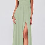 Azazie dusty sage bridesmaid dress Photo 0