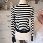Rue 21 Cardigan Lightweight Black Cream Striped Photo 4