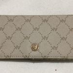 Anne Klein AK Logo Print Wallet Snap Closure Card Holder Beige Photo 0