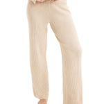Aerie Gotta Jet! High Waisted Ribbed Skater Pants in Cream Photo 0