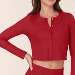 ANDIE Swim Augusta Jacket Ribbed Coverup Flame Red size L NWT Photo 0