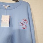 JoyLab Mon amour cherry Women's blue sweater Size Medium Photo 2
