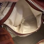 Kenneth Cole New York Leather Wool Mini Duffel, Maroon Brown Photo 9