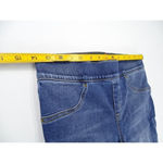 Spanx  Distressed Ankle Skinny‎ Jeans Size Medium Blue Med Wash Pull-On Raw Hem Photo 4