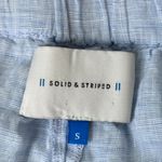 Solid & Striped  Blue Linen Pajama Shorts Women's Small Photo 2