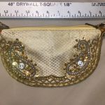Potli Evening Clutch Vintage Gold & White Beaded With Intricate Accents Photo 7