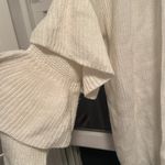 RDI  large white open front cardigan Large Ruffle Sleeve Sweater NWOT Photo 1