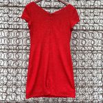 Vintage 90s David Warren red sparkle sheath dress 10 Photo 5