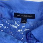Banana Republic Short Bell Sleeve Blue Lace Top Women's Size Small Open Lace Photo 4