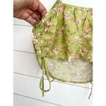 Abound  Green and Pink Floral Ruched Camisole Crop Top Spaghetti Straps Size M Photo 5