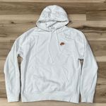 Nike  White Gold Swoosh Pullover Hoodie Women’s Small Photo 0