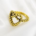 Twisted Gold Heart Ring Photo 4