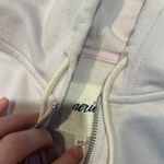 Aerie Cropped Full Zip Hoodie Sweatshirt Cargo Pockets Light Purple Size Small Photo 4