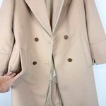 O.p.t. Lennox Double Breasted Coat in Camel Tan Brushed Peacoat Long Size Small Photo 8