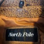 Vintage 80s North Pole Suede Leather Cropped Batwing‎ Jacket Coat Animal Print M Brown Size M Photo 4
