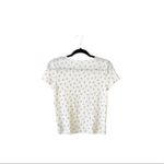 American Eagle White Ditsy Floral Print Surplice Fitted Top Photo 1
