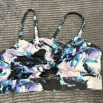 Fabletics  Kenzie Sports Bra Peek a Boo Moisture Wicking Multicolor See Pics Photo 0