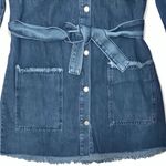 Nasty Gal 𝅺 Denim Button Down Bell Sleeve Belted Jacket or Dress Size 4 NWT Photo 4